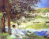 Claude Monet The River Bennecourt painting